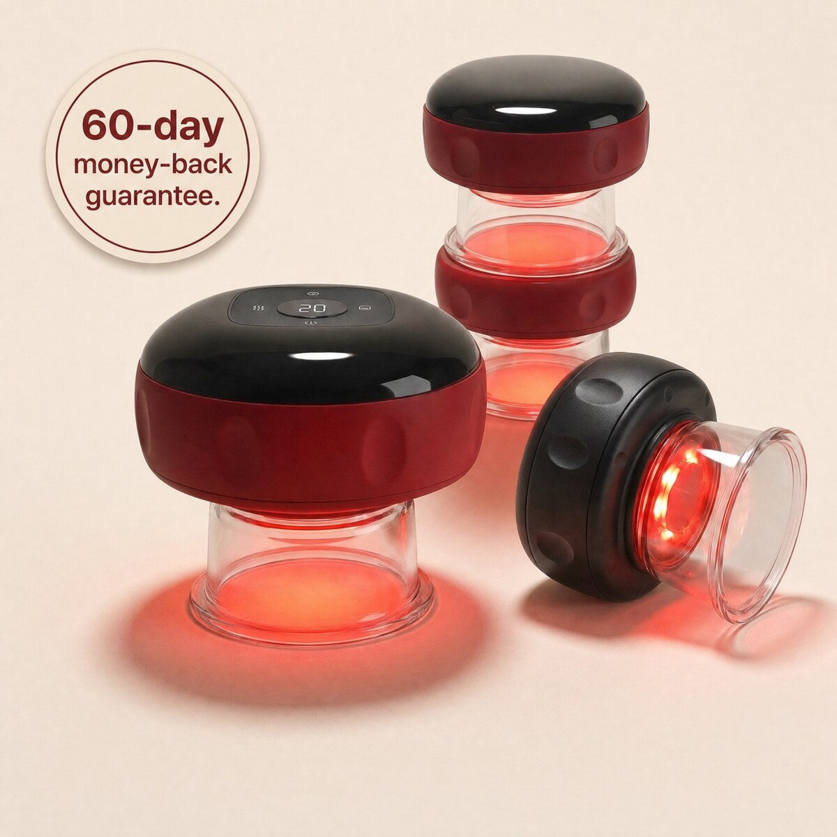 Cuprex Glow Pro — Smart Red Light Cupping Therapy Massager