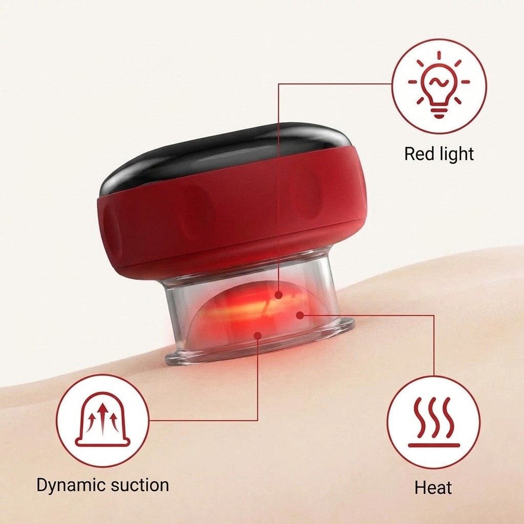 Cuprex Glow Pro — Smart Red Light Cupping Therapy Massager